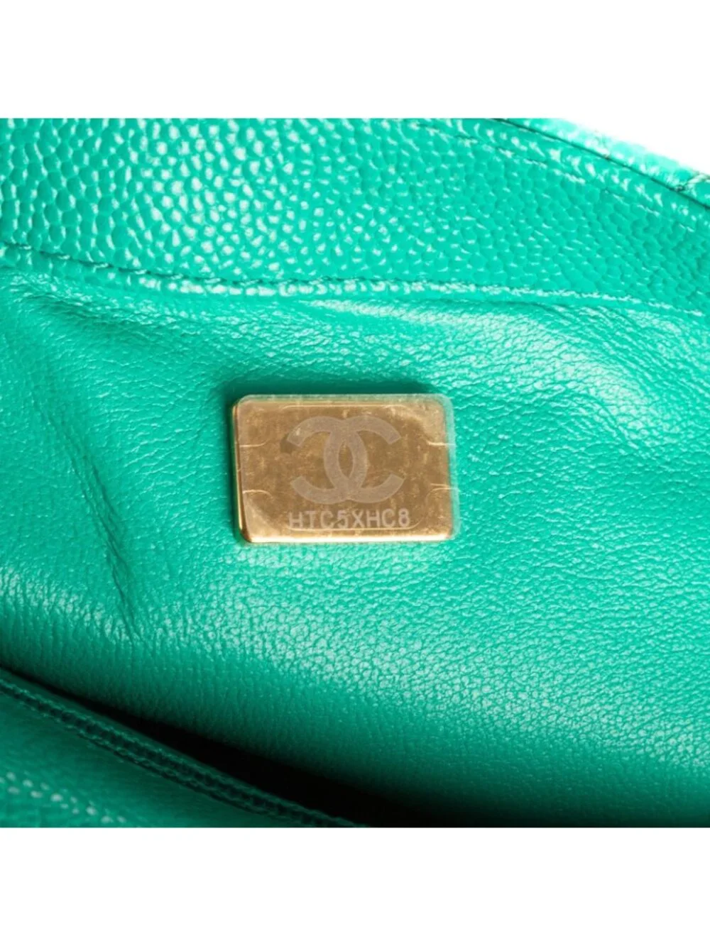 Chanel Mini Sweetheart Crush Flap Bag Green Quilted Caviar Leather